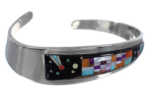 Multicolor Jewelry Native American Mesa Design Cuff Bracelet YS67357