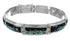 Southwest Silver Native American Village Design Link Bracelet GS62442