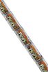Silver Southwest Native American Village Design Link Bracelet GS62439