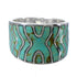Sterling Silver Southwest Turquoise Inlay Ring Size 4-1/2 CW63721