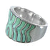 Turquoise Inlay Southwestern Silver Ring Size 4-3/4 CW63729