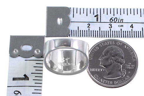 Genuine Sterling Silver and Turquoise Inlay Ring Size 5-3/4 CW63799