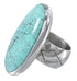Southwestern Turquoise Silver Ring Size 4-3/4 YS61751