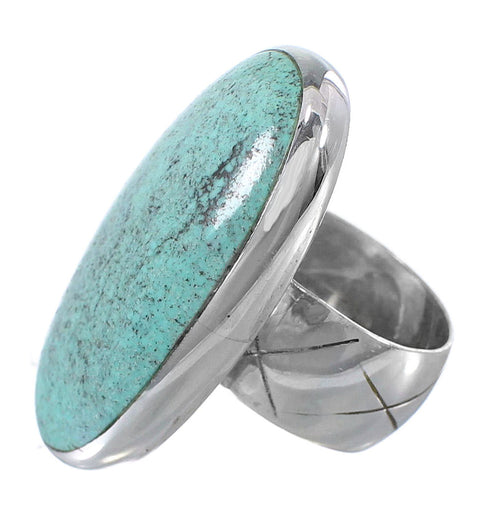Southwest Jewelry Turquoise Silver Ring Size 4-3/4 YS61762