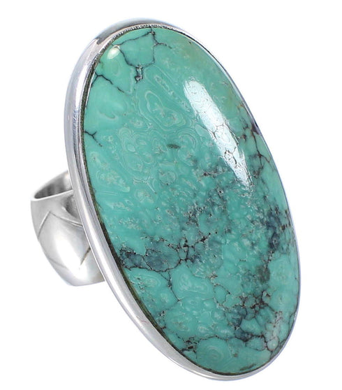 Southwest Jewelry Sterling Silver Turquoise Ring Size 4-3/4 YS61764