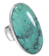 Southwest Jewelry Sterling Silver Turquoise Ring Size 4-3/4 YS61764