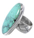 Southwest Jewelry Sterling Silver Turquoise Ring Size 4-3/4 YS61764