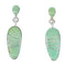 Turquoise Inlay Jewelry Silver Post Dangle Earrings AX94939