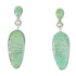 Turquoise Inlay Jewelry Silver Post Dangle Earrings AX94939