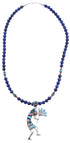 Multicolor Southwest Sterling Silver Kokopelli Necklace Set AX94888
