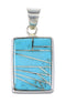 Sterling Silver Turquoise Inlay Pendant AX95283