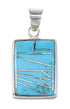 Sterling Silver Turquoise Inlay Pendant AX95283