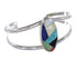 Multicolor Sterling Silver Southwest Cuff Bracelet Jewelry RX95888