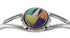 Genuine Sterling Silver Multicolor Inlay Southwest Cuff Bracelet RX95929