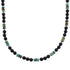 Sterling Silver Turquoise And Onyx Bead American Indian Necklace RX96117