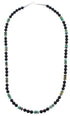 Sterling Silver Turquoise And Onyx Bead American Indian Necklace RX96117