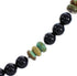 Sterling Silver Turquoise And Onyx Bead American Indian Necklace RX96117