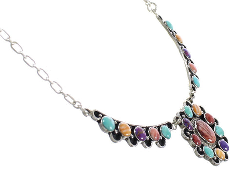 Multicolor Link Necklace And Earrings Jewelry Set GS57329