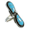 Turquoise And Sterling Silver Zuni Indian Ring Size 6-3/4 RX99542