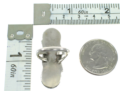 Turquoise And Sterling Silver Zuni Indian Ring Size 6-3/4 RX99542