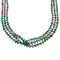 Turquoise And Coral 3-Strand Sterling Silver American Indian Bead Necklace RX99856