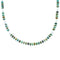 Turquoise White Agate Native American Genuine Sterling Silver Bead Necklace RX99858