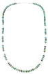 Turquoise White Agate Native American Genuine Sterling Silver Bead Necklace RX99858