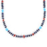 Genuine Sterling Silver Multicolor Navajo Indian Bead Necklace RX99888
