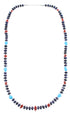 Genuine Sterling Silver Multicolor Navajo Indian Bead Necklace RX99888