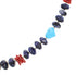 Genuine Sterling Silver Multicolor Navajo Indian Bead Necklace RX99888