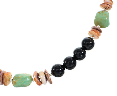 Multicolor Navajo Silver Bead Necklace AX99951