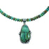 Silver Navajo Turquoise Bead Necklace Set AX102107