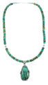 Silver Navajo Turquoise Bead Necklace Set AX102107