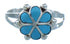 Zuni Sterling Silver Turquoise Flower Ring