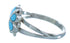 Zuni Sterling Silver Turquoise Flower Ring
