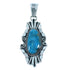 American Indian Turquoise Sterling Silver Pendant SX105679