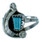 Zuni Turquoise Authentic Sterling Silver Leaf Ring