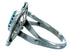 Zuni Turquoise Authentic Sterling Silver Leaf Ring