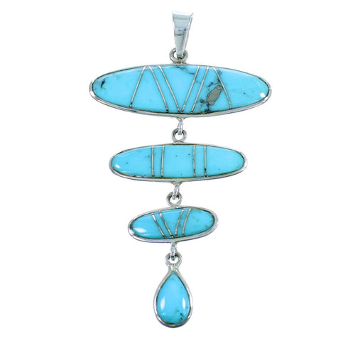 Southwestern Silver Turquoise Pendant PX23936