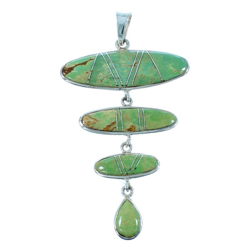 Turquoise Silver Southwestern Pendant PX23943
