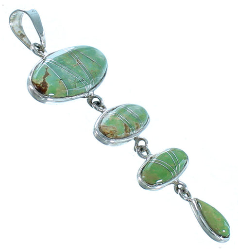 Turquoise Silver Southwestern Pendant PX23943
