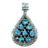 Genuine Sterling Silver Navajo Turquoise Tear Drop Pendant SX107373