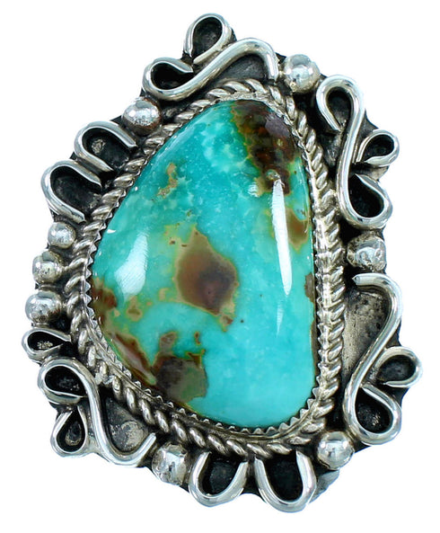 Navajo Sterling Silver And Turquoise Statement Ring Size 9-1/4 SX107707
