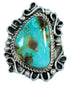 Navajo Sterling Silver And Turquoise Statement Ring Size 9-1/4 SX107707