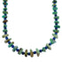 Navajo Kingman Turquoise And Lapis Sterling Silver Bead Necklace SX108074
