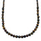 Genuine Sterling Silver And Tiger Eye Navajo Bead Necklace SX108090