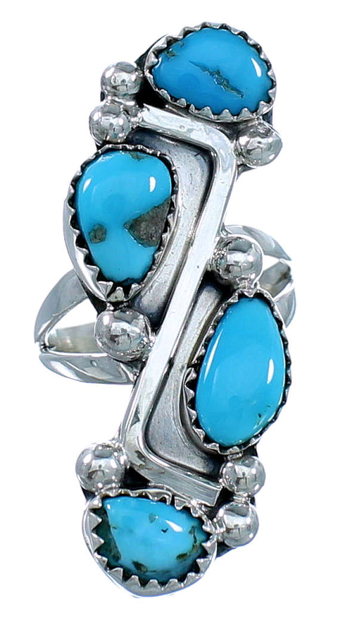 Navajo Turquoise And Authentic Sterling Silver Ring