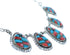 Multicolor Southwest Jewelry Silver Link Necklace Earrings PX36780