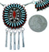Turquoise Coral Southwest Link Necklace Earrings Set GS74741
