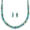 Navajo Turquoise And Sterling Silver Bead Necklace And Earring Set SX108691